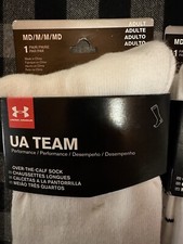 New - Lot Of 4 Pairs - Under Armour UA Team Over The Calf Socks - Adult Medium