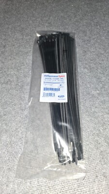 Kabelbinder schwarz, 390mm, Hellermann Tyton, 1000stk, NEU