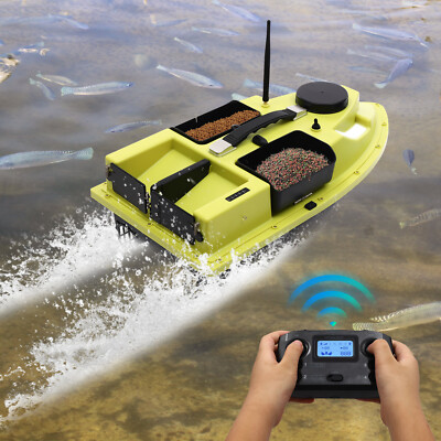 5200mAh Fishing Bait Boat 500m Remote Control Bait Boat 2kg Loading LED Light