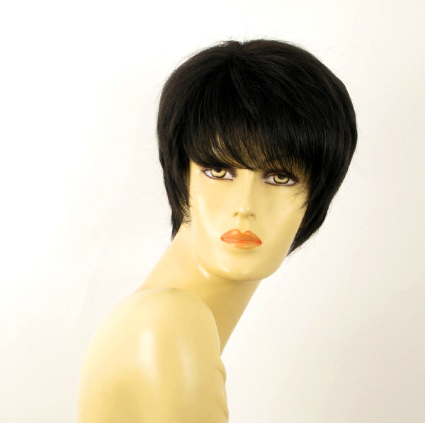 Perruque pour femme noire JINGER 1B cheveux 100% naturels Remy