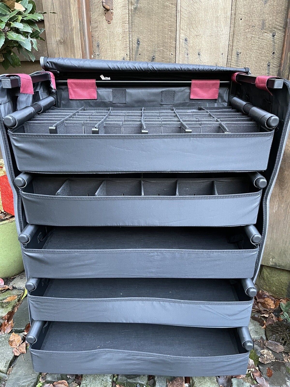 Balsam Hill Deluxe Rolling Bauble Storage Chest eBay