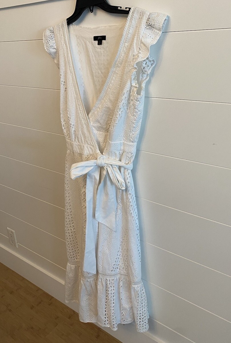 j crew midi wrap dress in allover eyelet J.Crew Women's All Over Eyelet Wrap Midi