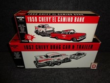 WIX 1959 CHEVROLET ELCAMINO  1957 CHEVY DRAG CAR  TRAILER ERTL DIE CAST SET-D