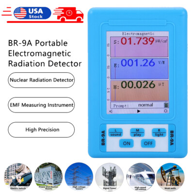 BR-9A Electromagnetic Radiation Detector EMF Measuring Monitor High Accuracy USA