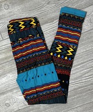 NEW Vintage LuLaRoe OS One Size Leggings Multicolored Geometric Abstract Stripes