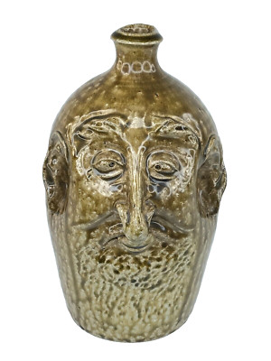 2006 Cross Creek NC Face Jug Old Man Licking His Nose