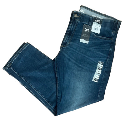 Lee Men's Slim Straight Jeans size 42X30 color Gus