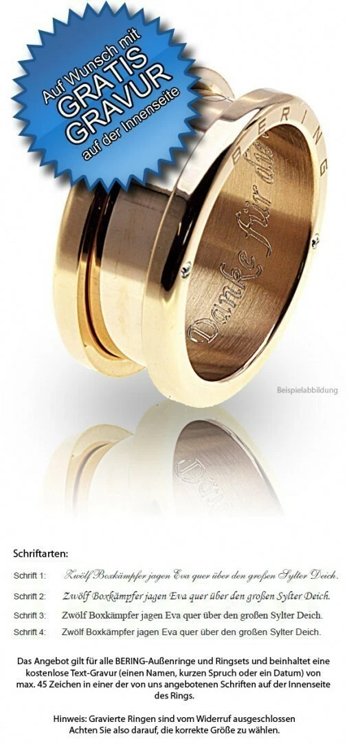 BERING Schmuck Damen Ring Set Kombinationsring Arctic Symphony