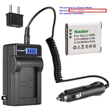 Kastar Battery LCD AC Charger for Olympus Li-50B LI-50C Tough TG-620 TG-630 iHS