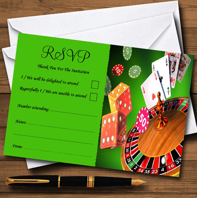 Casino personalisierte Antwortkarten Hochzeit oder Party
