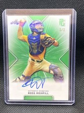 2021 leaf perfect game ross highfill green 1/1 auto
