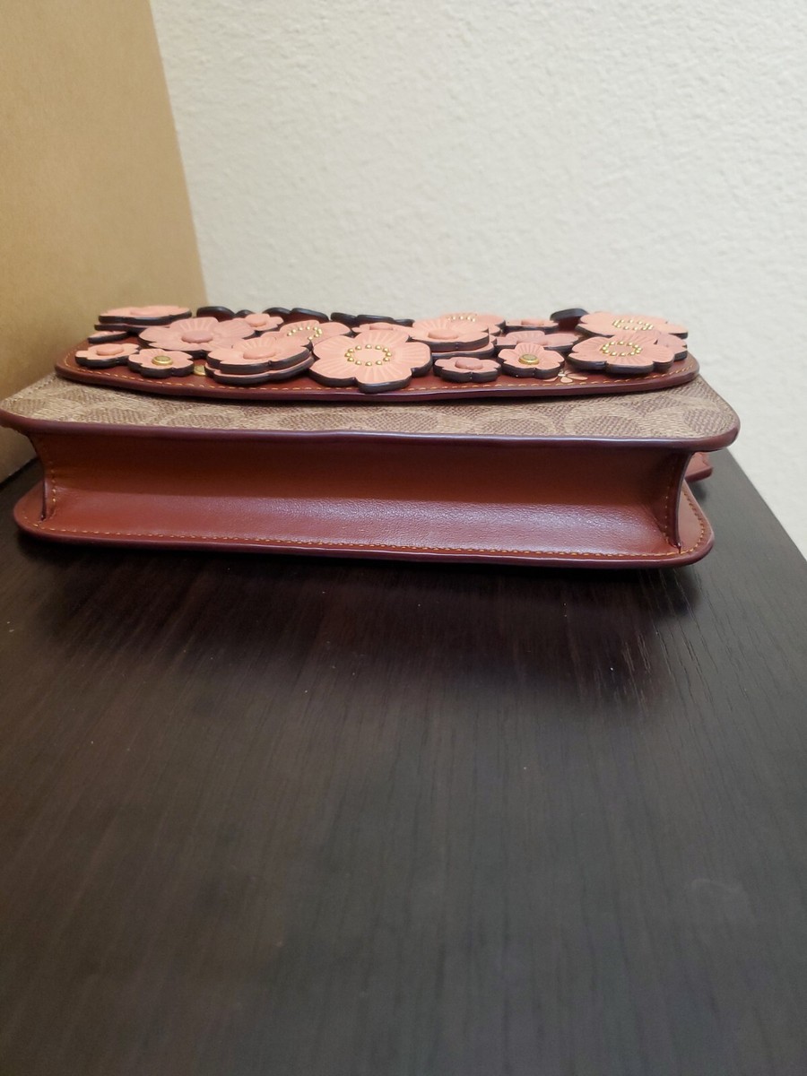 hayden crossbody in signature canvas with tea rose