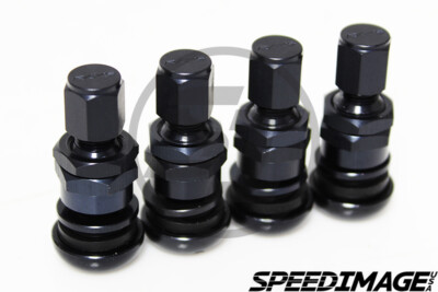 4X AUTHENTIC RAYS WHEELS VOLK RACING TE37 CE28N ZE40 BLACK VALVE STEM SET