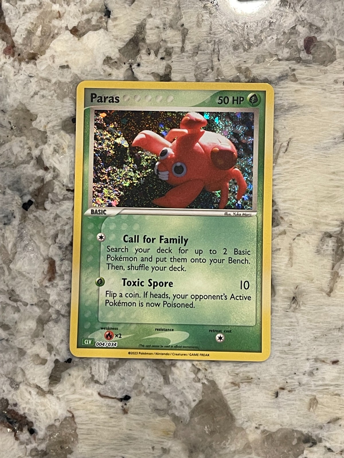Pokemon Classic Collection Paras Holo CLV 004/034
