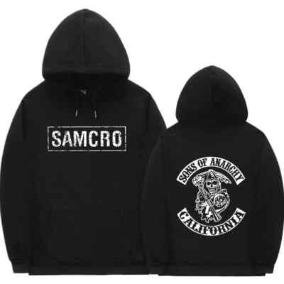 Double Sided Print Hoodie Sweatshirt Tops Sons of Anarchy SAMCRO  Men Womnen