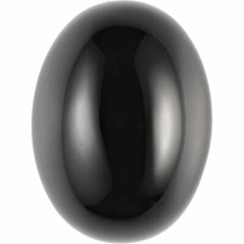 Natural Extra Fine Black Onyx - Oval Cabochon - Brazil - AAA Grade