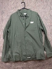 Ted Baker London Mens Shirt Button Down Green Beige Plaid Long Sleeve Sz 4-US L