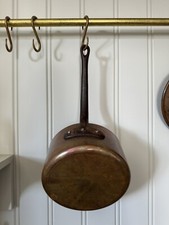 Vintage French 8&rdquo; Copper Saucepan Fabrication Francaise 3lbs 10.3oz Lined