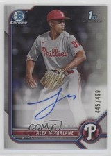 2022 Bowman Draft Chrome Pick Refractor /499 Alex McFarlane #CDA-AME Auto 12yh
