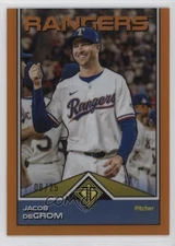 2024 Transcendent Collection Icons Chrome Orange Refractor 8/25 Jacob deGrom 6m7