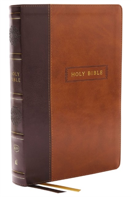 KJV Holy Bible, Center-Column Reference Bible, Leathersoft, Brown, 72,000+ Cross References, Red Letter, Thumb Indexed, Comfort Print: King James Version, Hardback, - Image 2