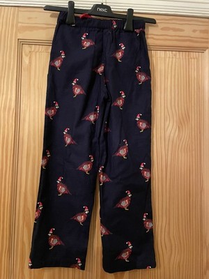 Joules lange Pyjamahose Alter 8 Weihnachten Fasan 
