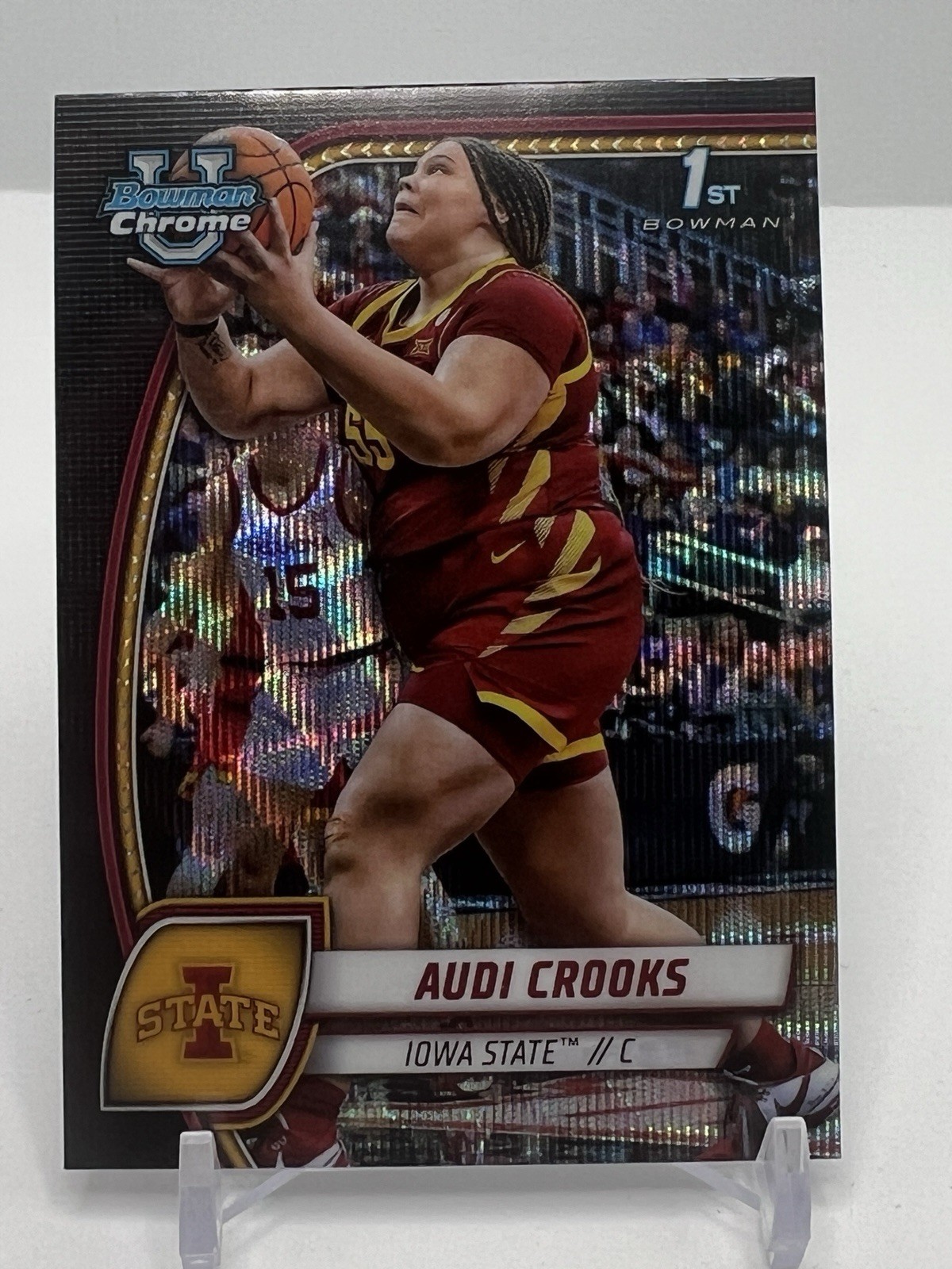 Audi Crooks 2024-25 Bowman U Chrome - 1st Black Wave - Iowa State