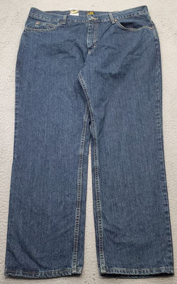Lee Jeans Mens 40x30 Blue Denim Medium Wash Relaxed Fit Straight