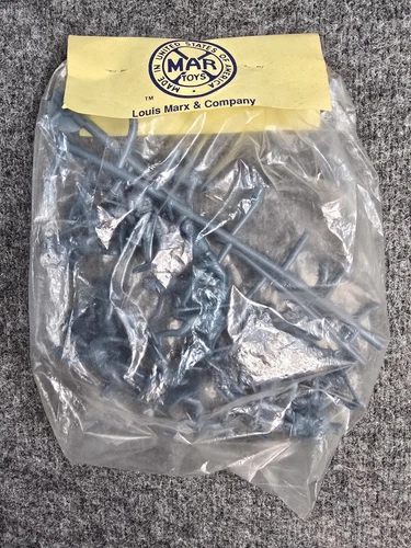 MARX Pioneer Defenders 15pc 54mm Figures Blue Fort Apache Playset w/ Bag #3