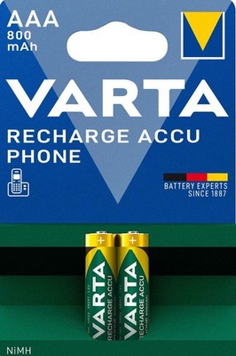 2x Varta Phone Power Akku AAA Micro 800 mAh 1x2er Blister 1,2V NiMH T398