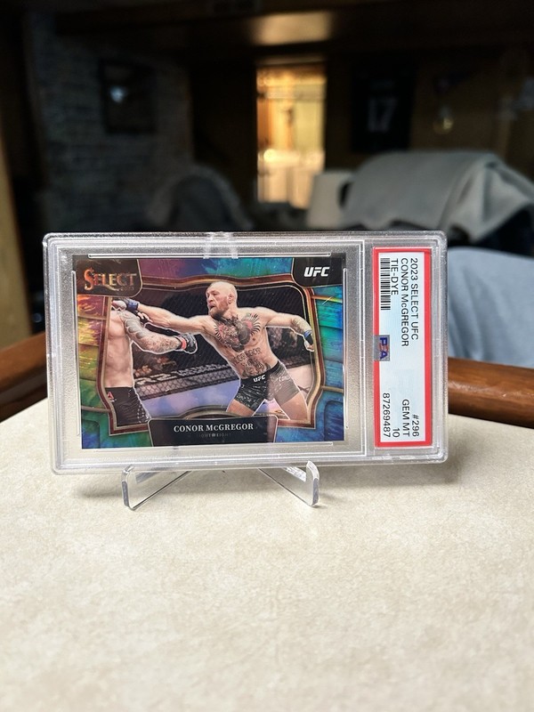 Conor McGregor 2023 Panini Select Tie Dye Octagonside /25 PSA 10