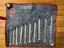 Wright Tools 11 Piece SAE Combination Wrench Set 3/8 - 1" WRIGHTGRIP 711 w/pouch