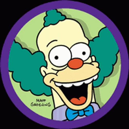 Simpsons Krusty Button SB952