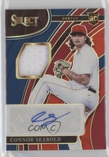 2022 Panini Select Rookie Jersey Tri-Color Prizm 5/99 Connor Seabold Auto qf8