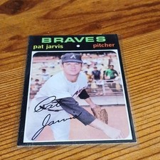 1971 Topps Base Set - Pat Jarvis #623 Atlanta Braves Autographed