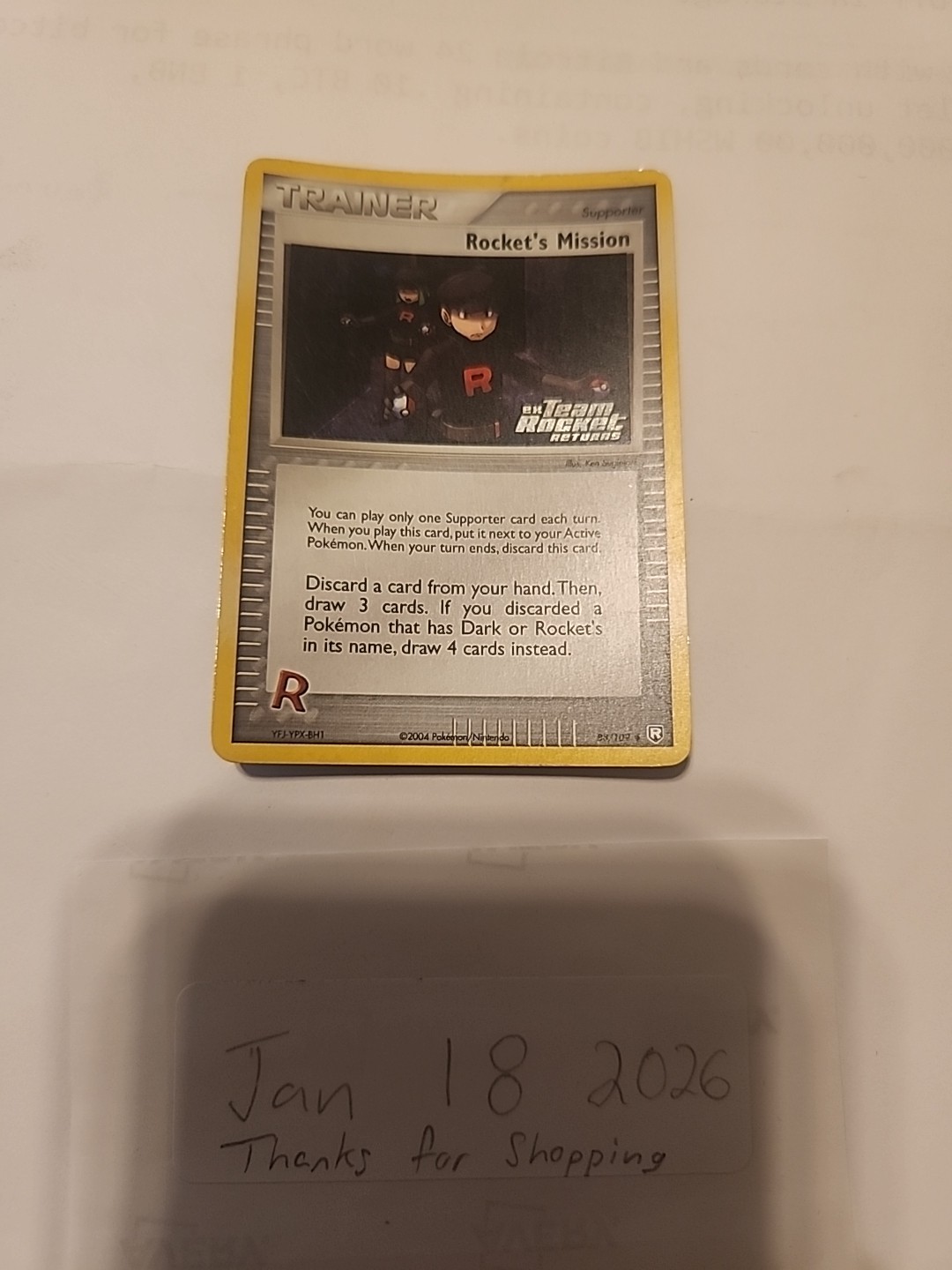 Pokemon TCG Rocket's Mission 88/109 Team Rocket Returns Reverse Foil NM