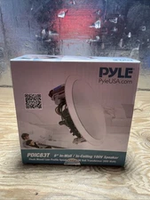 Pyle 8’’ In-Wall / In-Ceiling 70V Speaker-Flush Mount Low-Profile, 600 Watt