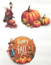 3D UPick Scarecrow Pumpkin Lantern Fall Embellishment 4179