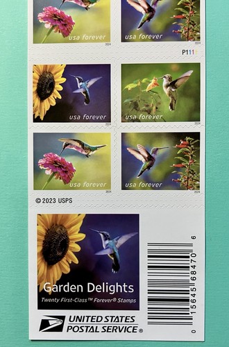 Hummingbird Classification GARDEN DELIGHTS 1st Class Stamps 20/ Booklet | eBay