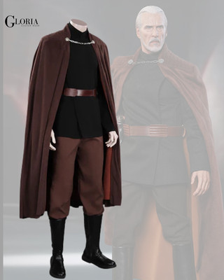 Count Dooku Cosplay Costume Jedi Cosplay Robe Cloak Star Wars Costume