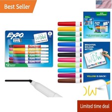 Low Odor Dry Erase Markers Ultra-Fine Tip Assorted Colors 8 Count
