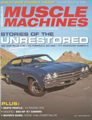 HEMMINGS MUSCLE MACHINES 2016 JULY - L78, SD-455, HOT Y-BLOCK, HEMI