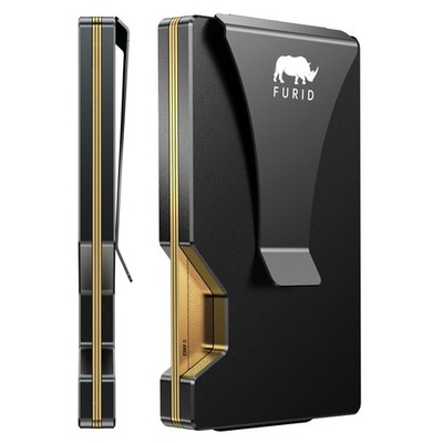Card Wallet for Men Slim Minimalist: Metal Wallets Standard, Aluminum Black 