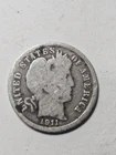1911 (P) Barber Dime 90% Silver Fine FN