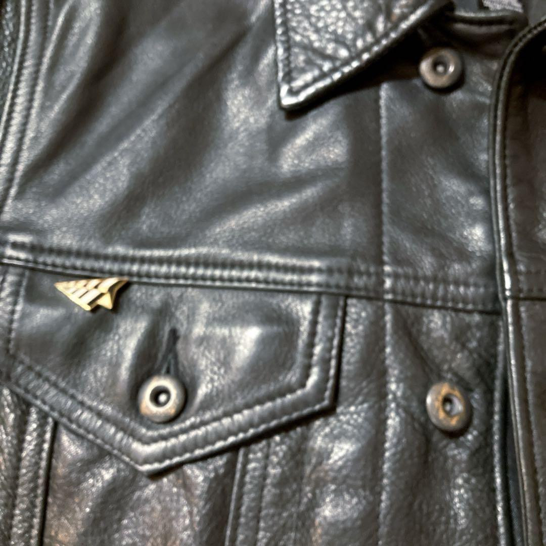 Schott 3rd Leather Tracker USA Standard Pocket Pin Back Logo Schott 3rd Leather Tracker USA Standard Pocket Pin Back Logo