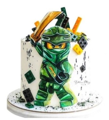 Ninjago Tortenaufleger Set Tortenbild Esspapier Tortendeko Opt. Tortenstecker