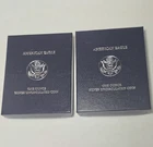 2008 W American Silver Eagle Burnished Reverse of 2007 & 2008 W US MINT OGP 2pc