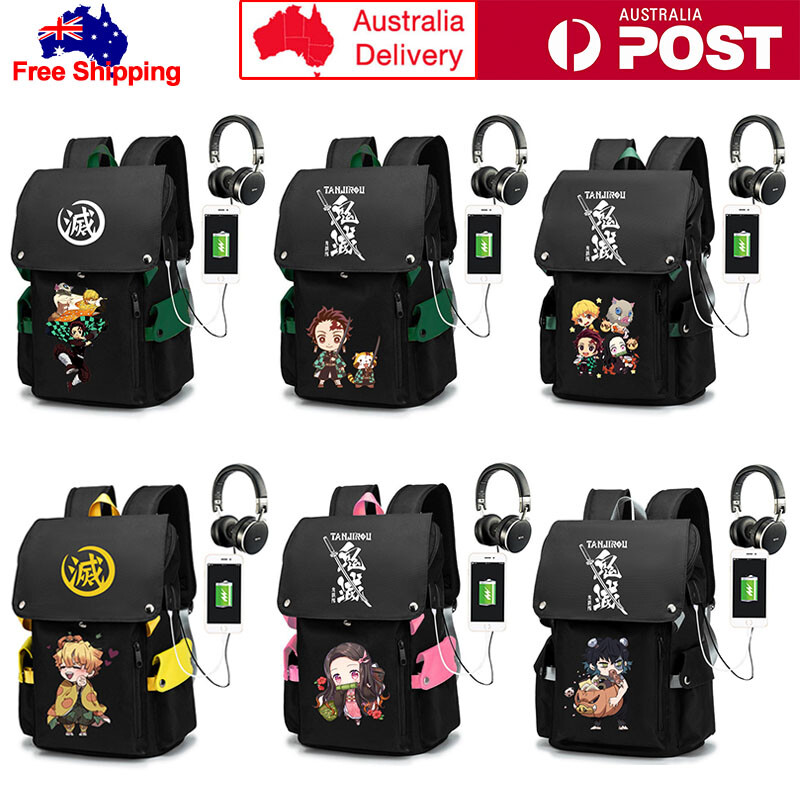 Demon Slayer Backpack Anime Student School Bag Shoulder Bag 