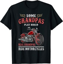 Real Grandpas Ride Motorcycles Funny Bike Riding Gift Biker T-Shirt