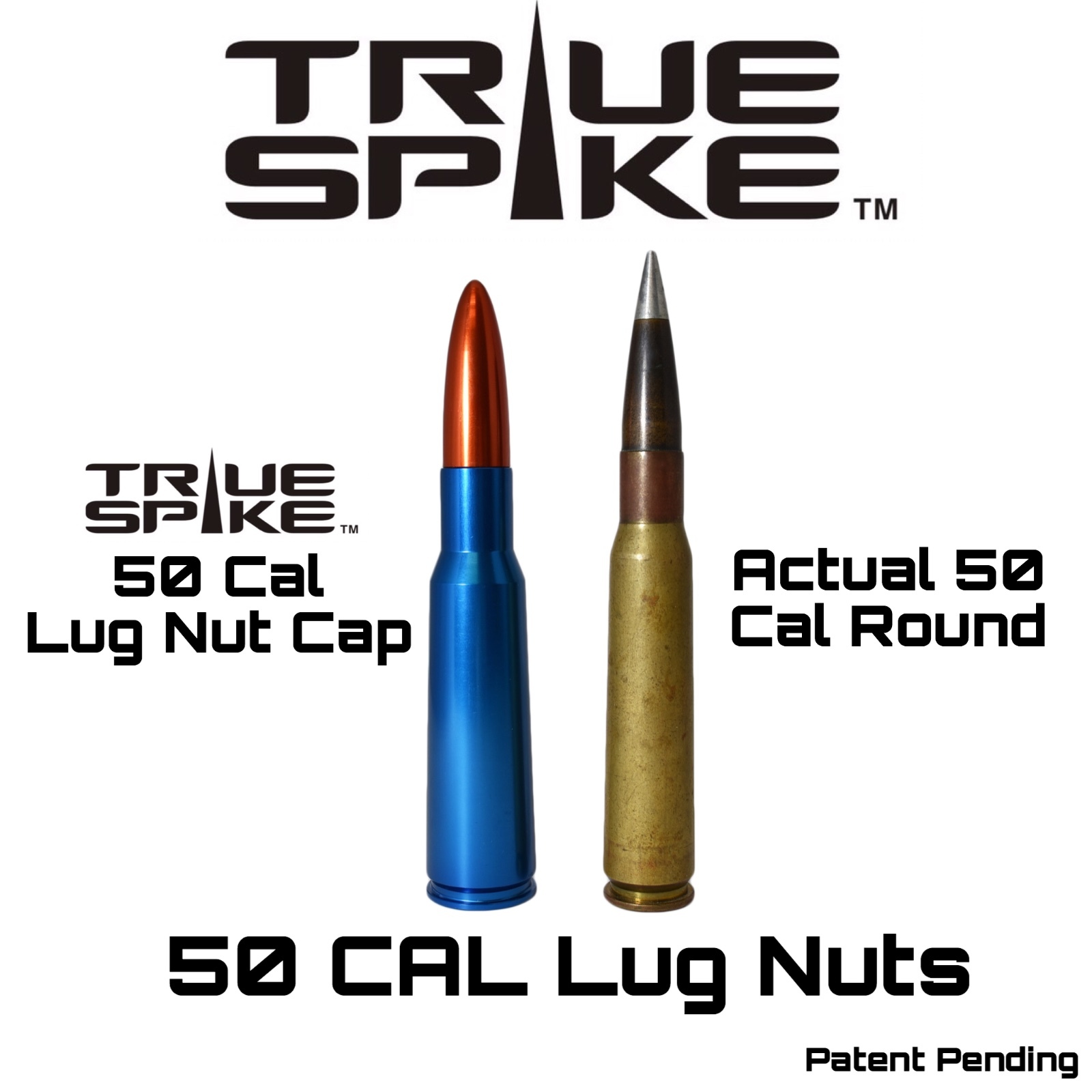 16 TRUE SPIKE 7 INCH 12X1 25 STEEL LUG NUTS W BLACK 50 CAL BULLET